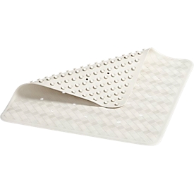 Badematte Rubbermaid® Safti-Grip®, mit Saugnäpfen, schimmelresistent, latexfrei, L 571 x B 355 mm, Gummi, weiß
