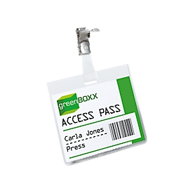 Badges avec clip, 60 x 90 mm, 25 p.