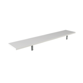 Bag shelf for reception desks Atlantis, white, W 1000 x D 190 mm