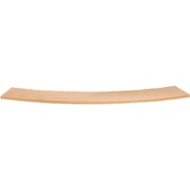 Bag shelf Tool, round, W 1320 x D 200 mm, beech finish