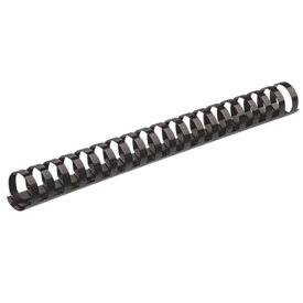 Baguettes à relier en plastique Fellowes, format 16 mm, 25 p., pour perforelieuses, noir, 25 p.