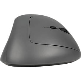 Bakker Elkhuizen Vertikalmaus MidWay, für Rechtshänder, 7 Tasten und Scrollrad, bis 10 m, USB-C/Bluetooth, B 72 x T 103 x H 60 mm, dunkelgrau