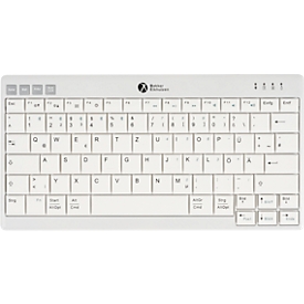 BakkerElkhuizen toetsenbord UltraBoard 950 V2 Wireless, Bluetooth, 3 m bereik, HotKeys, USB-C, QWERTZ, lichtgrijs