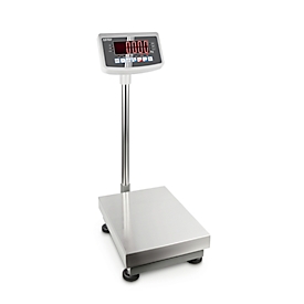Balance plate-forme Kern EFC 30K 3, étendue de pesée max. 30 kg, interface RS-232, pesage de contrôle, comptage, checkweighing, L 400 x P 300 mm, acier inoxydable, argenté