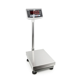 Balance plate-forme Kern EFC 60K 3, étendue de pesée max. 60 kg, interface RS-232, pesage de contrôle, comptage, checkweighing, L 400 x P 300 mm, acier inoxydable, argenté