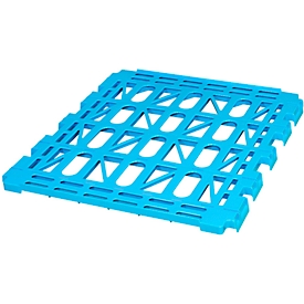 Balda, plástico, para caja rodante 2 lados, azul claro