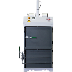 Bale press HSM V-Press 503 eco, 2 vertical strappings, suitable for bale removal trolley, pressing force 30 kN, toggle lock