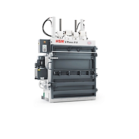 Balenpers HSM® V-Press 818 plus pro, 4 verticale riemen voor balen tot 200 kg, perskracht 185 kN, TorsionControlSystem, schuifdeur