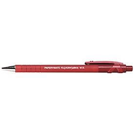 Balpen Flexgrip Ultra Clic Papermate, met drukknop, rood, 12 stuks