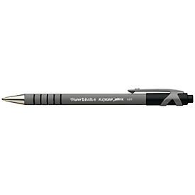 Balpen Flexgrip Ultra Clic Papermate, met drukknop, zwart, 12 stuks