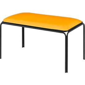 Banc Bistro, assise velours safran