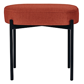 Banc meet® by Paperflow GAIA, ovale S, revêtement tissu brun, piètement 4 pieds noir mat, L 490 x P 380 x H 455 mm