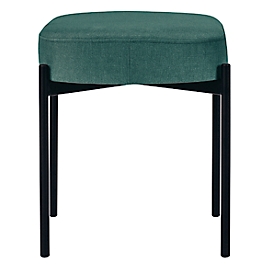 Banc meet® by Paperflow GAIA, ovale S, revêtement velours vert, piètement 4 pieds noir mat, L 490 x P 380 x H 455 mm