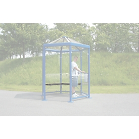 Banc pour pavillon hexagonal pour fumeurs Paris