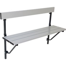 Banc repliable, alu, L 1200 mm, anthracite (RAL 7016)