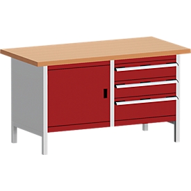 Banco de trabajo con mueble KW-1578-2.3, púrpura