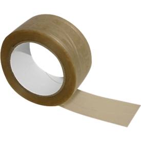Bande adhésive en PVC et fils renforcés, brun, 6 rouleaux