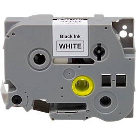 Bande d'écriture compatible avec la bande de marquage Brother TZe-251, autocollante, blanc/noir, plastique, L 7 m x l 24 mm