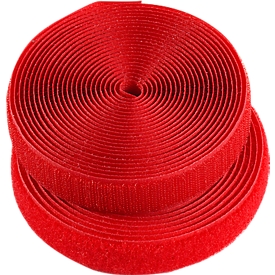 Bande velcro HellermannTyton , l. 12  x L 1000 mm, rouge