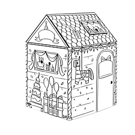 Bankers Box Maison de jeu XL anniversaire, carton ondulé certifié FSC, blanc, à partir de 3 ans, L 813 x P 813 x H 1213 mm, blanc