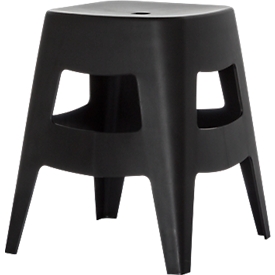 Barhocker Paperflow BELLINI, Sitzhöhe 46 mm, 4-Fussgestell, Polypropylen, schwarz, 2 Stück