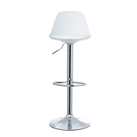 Barhocker Paperflow Bobba, PP-Sitz mit Sitzkissen, höhenverst., 360° drehbar, H 590-710 mm, weiss, 2er-Set