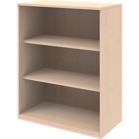 BARI boekenkast, 3 OH, 2 legborden, spaanplaat, B 819 x D 430 x H 1117 mm, ahorndecor