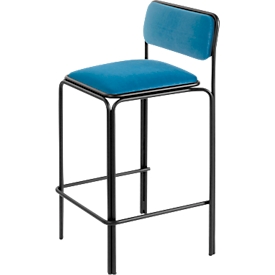 Barkruk bistrozitting fluweel blauw