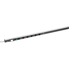 Barre d'énergie 1700 pour tables de travail Treston, 6 prises, 1x interrupteur, 1x disjoncteur différentiel, 2x USB type A