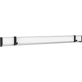 Barre de serrage multifonctionnelle MAULpro, y compris 2 crochets multifonctionnels, pour blocs de flipchart à partir de 11 mm de perforation, L 42 x P 15 x L 500 mm, aluminium