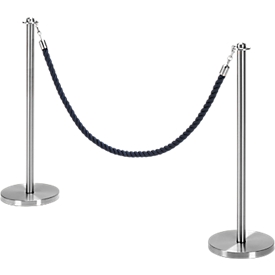 Barrier post, single copy without robe, Ø 38 x H 850 mm, satin stainless steel