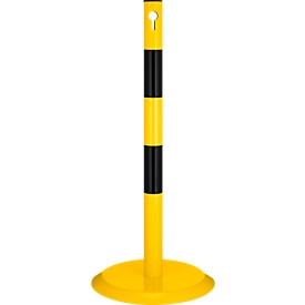 Barrier post, yellow/black
