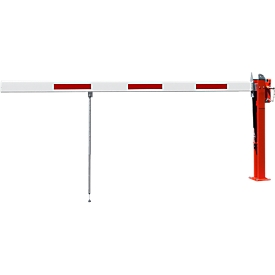 Barrière avec vérin à gaz, Support pendulaire, 3230 mm