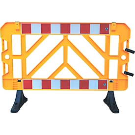 Barrières de sécurité lot de 2, 1000 x 1500 mm, jaune