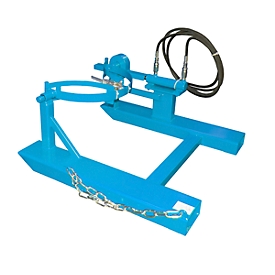 Basculeur de fûts BAUER FD-H avec vérin de levage, acier, L 1000 x P 1245 x H 475 mm, bleu