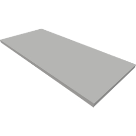 Base QUANDOS BOX, W 1000 x D 440 x H 35 mm, aluminium silver
