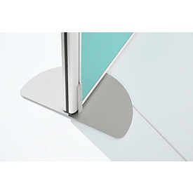 Base sound insulation system 40, height adjustable, made of steel/aluminium, white/aluminium