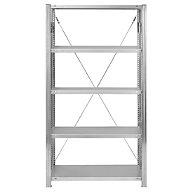 Basic boltless shelving Orion Plus, W 750 x D 300 x H 2000 mm