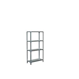 basissectie, B 800 x D 350 x H 1600 mm, 4 legborden, gegalvaniseerd