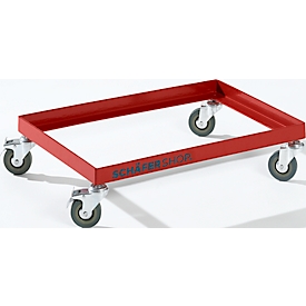 Bastidor rodante, 610 x 410 mm, rojo