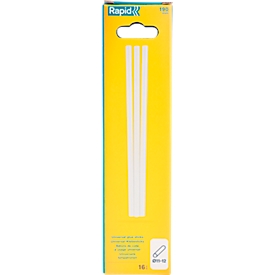 Bâtonnets de colle Rapid Universal, 12 x 190 mm, transparent, sans solvant, 16 pièces