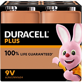 Batterie Alkaline, E-Block, 6LR61, 9V, Plus, Extra Life, Retail Blister (4-Pack)