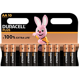Batterie Alkaline, Mignon, AA, LR06, 1.5V, Plus, Extra Life, Retail Blister (10-Pack)