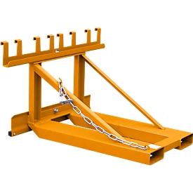 Bauer afvalverzamelaar MH-II, met rubberen aanslag, voor 2x 80- tot 360-L-MGB en 1x 1100-L-MGB, L 1030 x B 1070H 680 mm, gelakt, geel-oranje RAL 2000