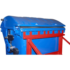 Bauer afvalverzamelaar MH-II, met rubberen aanslag, voor 2x 80- tot 360-L-MGB en 1x 1100-L-MGB, L 1030 x B 1070H 680 mm, gelakt, vuurrood RAL 3000