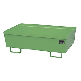 BAUER AO-2 opvangbak, staal, 246 l, B 1200 x D 800 x H 415 mm, groen