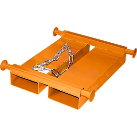 Bauer Big Bag Traverse TBB-E, voor vorkheftruck, L 650 x B 610 x H 145 mm, tot 1000 kg, staal, geel-oranje