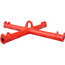 Bauer Big Bag Traverse TBB, voor kraan, L 1100 x B 1100 x H 215 mm, tot 2000 kg, stalen buis, vuurrood