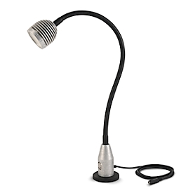 Bauer &amp; Böcker Flexi LED werklamp, 4,5 W, 450 lm, 5500 K, dimbaar, kantelbaar, magneetvoet, IP65, L 610 mm, aluminium, grijs-zwart