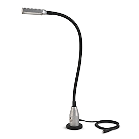 Bauer &amp; Böcker LED werklamp, 3 W, 300 lm, 5500 K, kantelbaar, dimbaar, magnetische voet, IP65, L 640 mm, aluminium, grijs-zwart